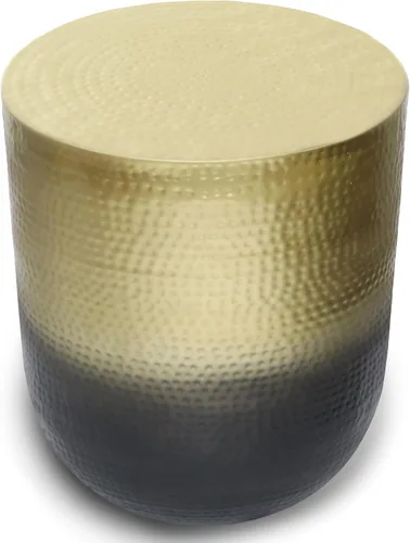 Miniatura 4 de SIMPLIHOME Nova Mesa de metal – Mesa redonda de hierro de 19 pulgadas de ancho en dorado degradado, mesa auxiliar de tambor bohemio para sala