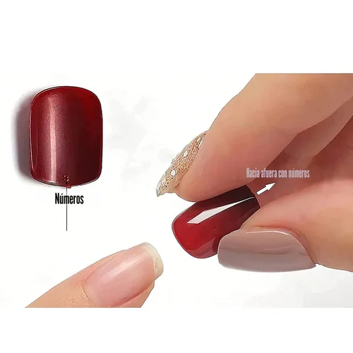 Miniatura 6 de MISUD Uñas Postizas - Uñas Largas Forma Ataúd con Pegamento en Negro Gótico, Diseño Acrílico Gótico de Rosa 24 piezas