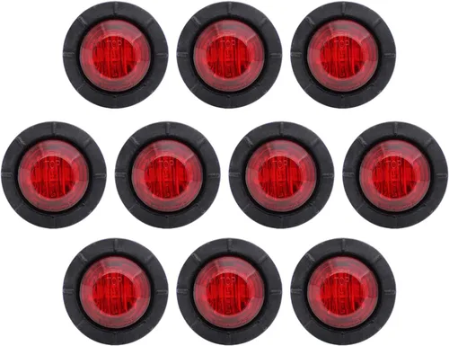 Miniatura 8 de TMH 60 piezas de 3/4 pulgadas 20 ámbar + 20 rojas + 20 blancas luz 3 LED marcadores de separación luces indicadoras de marcador lateral mini