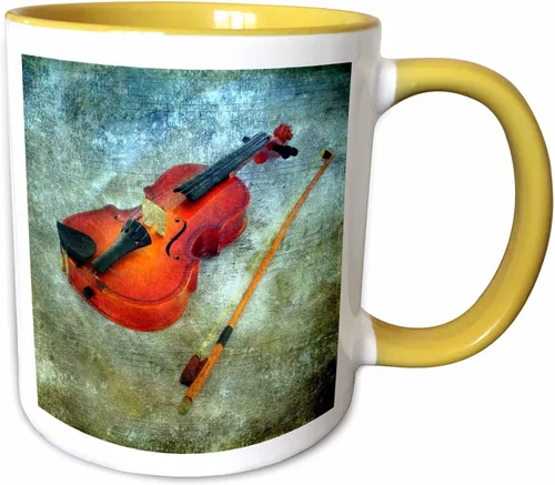 Miniatura 13 de 3dRose Violin by Angelandspot 15oz Two-Tone Black Mug