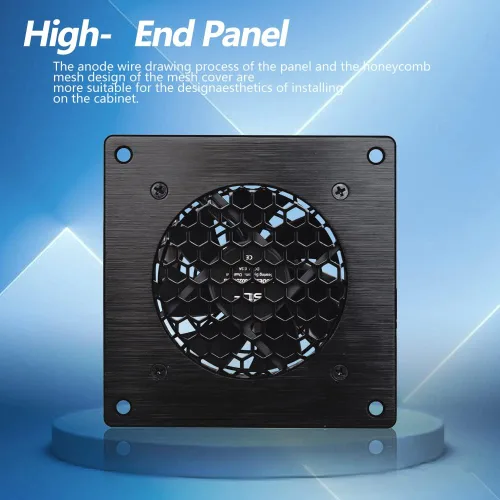 Miniatura 6 de Gabinete USB 80MM Ventilador silencioso Sistema de ventilador de enfriamiento 4" con control de velocidad, para gabinetes AV de cine en casa