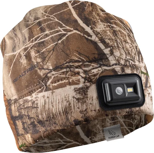 Miniatura 39 de POWERCAP - Sombrero LED con luz de 150 lúmenes, forro polar recargable con faro incorporado brillante, impermeable, cálido, talla única Mossy Oak