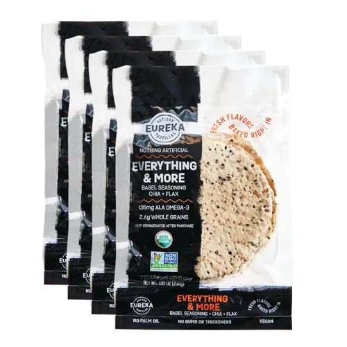 Eureka Tortilla Organic Everything & More Tortillas de harina | Tortillas artesanales orgánicas | Mini granos enteros de 6 pulgadas | Veganas, sin
