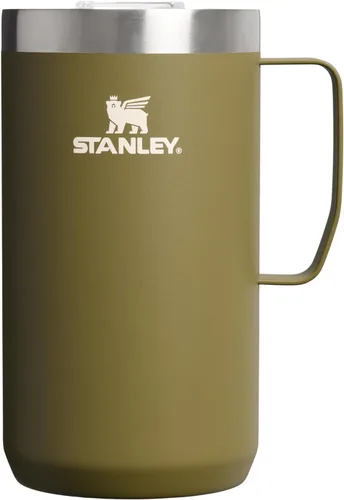 Miniatura 8 de STANLEY Everyday Camp Mug de 24 onzas, tapa para beber, taza para café, té y bebidas, taza de café aislada de acero inoxidable, sin BPA, color ceniza