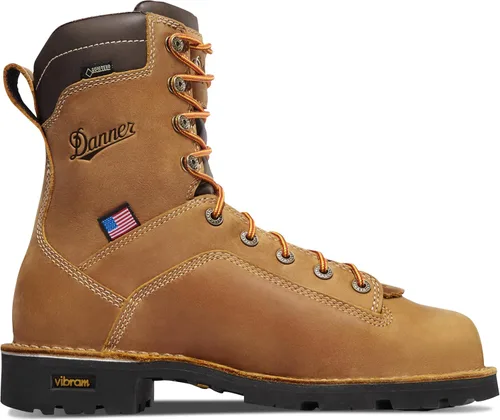 Miniatura 2 de Danner Quarry USA - Botas de trabajo para hombre de 8 pulgadas, 14.11 oz, duraderas, impermeables, aisladas, puntera no metálica para seguridad