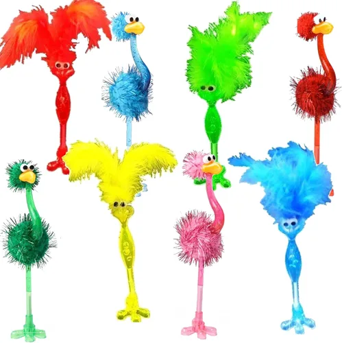 BAIVYLE Paquete de 12 bolígrafos de flamenco lindos juguetes divertidos a granel, suministros escolares divertidos para niñas, regalos perfectos