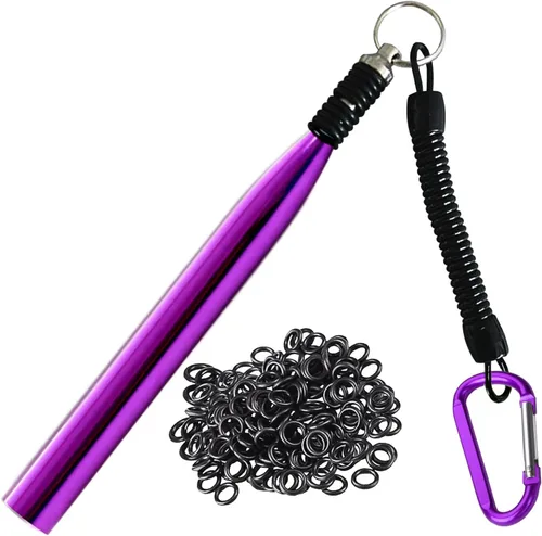 Miniatura 8 de Herramienta de aparejo loco, aparejos de cebo de pesca, herramienta de anillo de aparejo loco con 70 juntas tóricas de gusano, kit de gusano loco