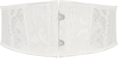 Miniatura 8 de SUOSDEY Cinturón de corsé jacquard para niños, con huesos suaves, para niñas, adolescentes, pirata, Halloween, renacentista, con cordones, cinturón