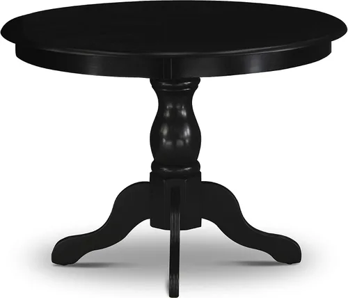 Miniatura 5 de East West Furniture HBSI3-ABK-48 - Juego de muebles de comedor de 3 piezas que contiene una mesa de comedor redonda con pedestal y 2 sillas