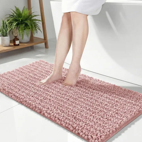 Miniatura 34 de Disolla Alfombra de baño pequeña, antideslizante, lavable, color beige, 17 x 24 pulgadas, súper absorbente, suave, alfombra de baño de felpilla