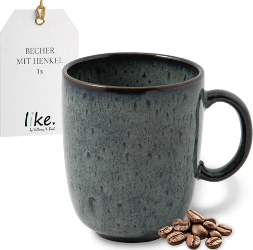Villeroy & Boch – Taza Lave gris con asa, elegante taza de gres ideal para el uso diario, apto para lavavajillas, gris, 13.5 fl oz