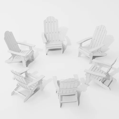Miniatura 30 de MXIMU Folding Adirondack Chair for Outdoor: Easy Assembly and Comfortable Adirondack Chairs - Foldable Composite Fire Pit Chairs - All Weather