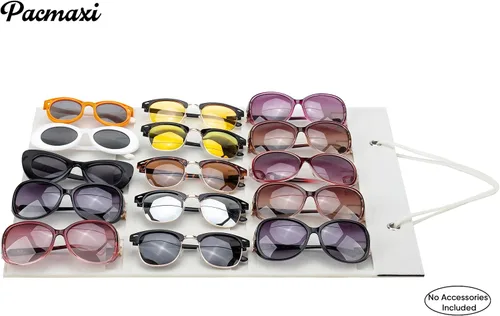 Miniatura 7 de PACMAXI Organizador de almacenamiento para lentes de sol, bolsillo de pared montado por lentes de sol, soporte de almacenamiento para anteojos