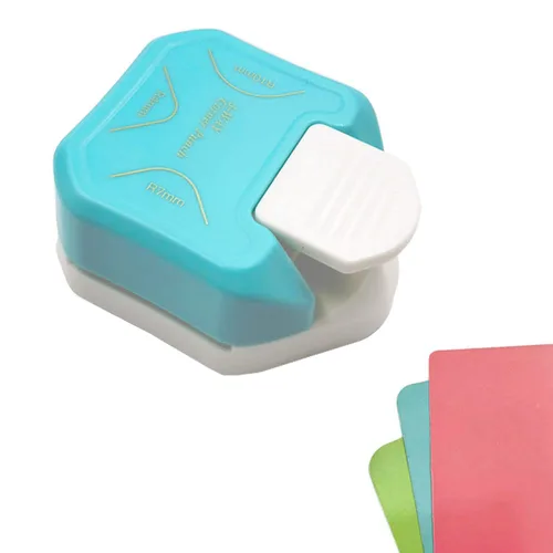 Perforadora de esquina de papel 3 en 1, perforadoras para manualidades, perforadora de agujeros DIY, para hacer tarjetas con fotos y álbumes de Verde