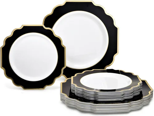 Miniatura 24 de OCCASIONS juego para 25 comensales (200 piezas), 80 comensales (640 piezas), 120 comensales (960 piezas), blanco imperial, 10.5 pulgadas, 7.5 A.