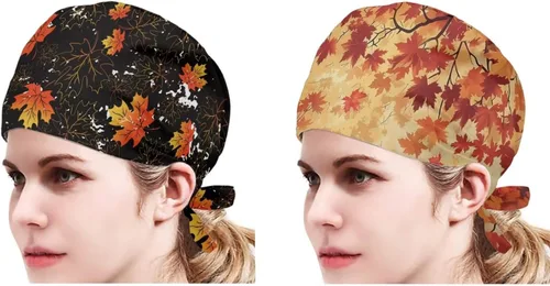 Miniatura 56 de Babrukda Paquete de 2 gorras con banda para el sudor ajustable con lazo en la espalda, gorro divertido