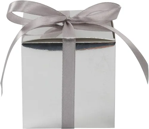 Miniatura 5 de COTOPHER 100 cajas de regalo pequeñas, cajas de regalo de 2 x 2 x 2 pulgadas, cajas de regalo de papel con cintas, caja de dulces para regalos
