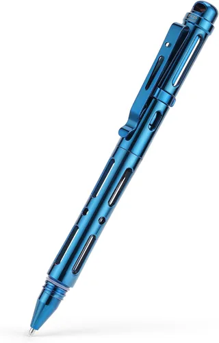 Miniatura 12 de MecArmy TPX8 Mini bolígrafo táctico de titanio y latón con llavero táctico con llavero 1 D (latón)