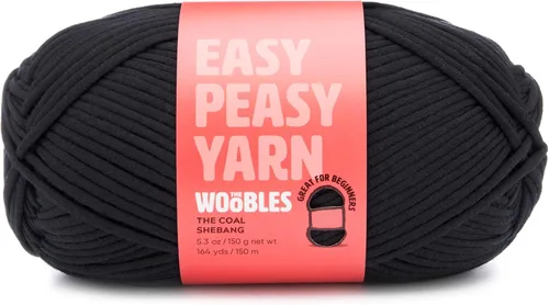 Miniatura 16 de Woobles Easy Peasy Hilo para Principiantes - Hilo de Ganchillo y Tejer - Mediano #4 Worsted - Mezcla de Algodón-Nailon Vamos a Ketchup Pronto