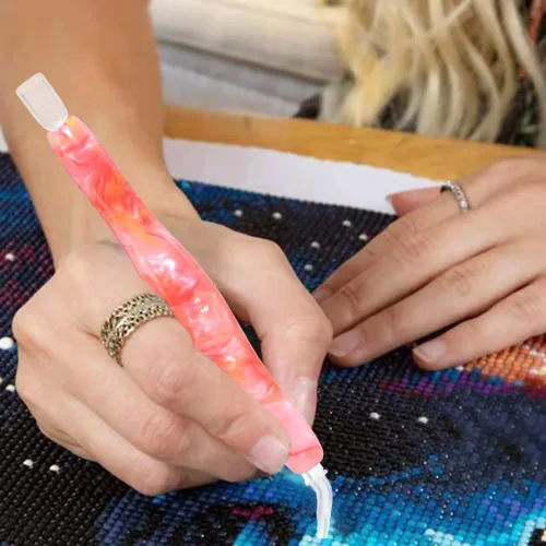 Miniatura 3 de Praise V Do Taladro de pintura de diamante hecho a mano, 15 colocadores de bolígrafos de arte de diamantes y lápiz capacitivo de 5 arcillas