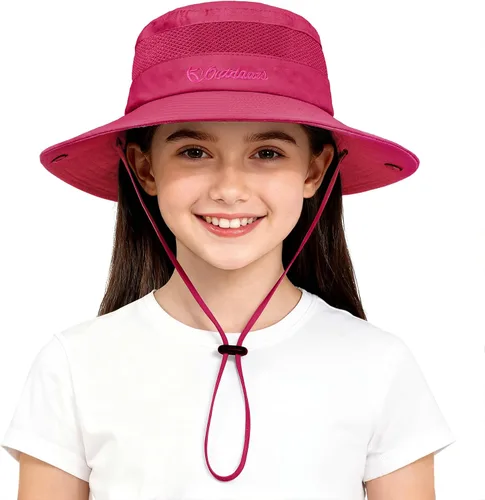 Miniatura 9 de Zando Sombrero de sol para niños al aire libre, UPF 50+, impermeable, sombrero de pescador para niños y niñas, ala ancha, resistente al viento