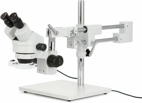 Miniatura 8 de AmScope SM-4BZ-80S Microscopio de zoom estéreo binocular profesional, ocular WH10x, aumento de 3.5X-90X, objetivo de zoom 0.7X-4.5X, anillo de luz