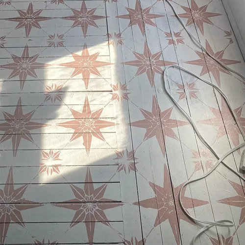 Miniatura 7 de 4 plantillas reutilizables de 12 x 12 pulgadas para pintar, plantillas de azulejos para pintar en madera, pared, piso, plantilla de hormigón