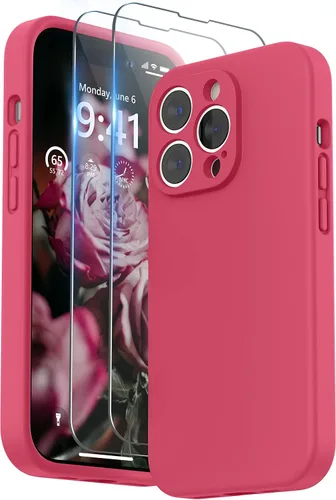 Miniatura 24 de SURPHY Funda diseñada para iPhone 14 Pro Max con protector de pantalla, (con protección de cámara y forro de microfibra suave), funda de silicona