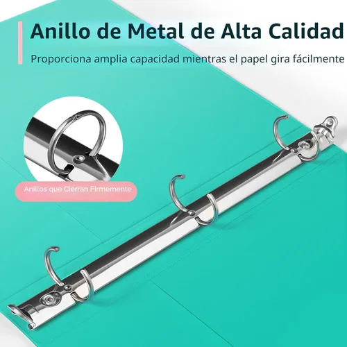 Miniatura 4 de BinderX - Carpeta de 3 anillos redondos extraduradera de 1 pulgada, se adapta a 175 hojas de papel de 8.5 x 11 pulgadas, cubierta personalizable