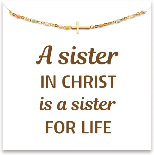 STORYJEWELLERY Friend Bracelet, Friendship Gifts for Women, Friendship Bracelets, Cross Bracelets, BFF Gift, Birthday Gifts for Friend, Religious &