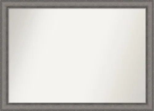 Miniatura 31 de Amanti Art Espejo de pared personalizado no biselado (24.5 x 24.5 pulgadas), marco gris marrón alta, varios tamaños personalizados, espejo de baño