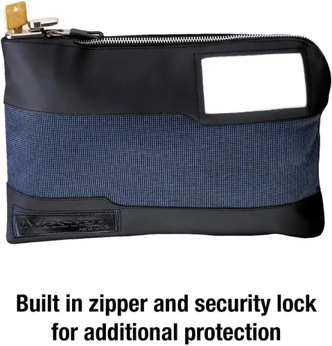 Miniatura 5 de Bolsa con cierre de seguridad 7120D de Master Lock, 10" x 8 5/8" x 1 7/8", Azul, 7120D