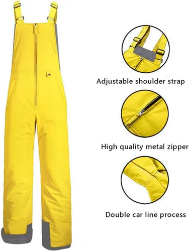 Miniatura 12 de Baberos de nieve para mujer, impermeables, aislados, para esquí, snowboard, invierno, cálidos, overoles, trajes de nieve Ripstop