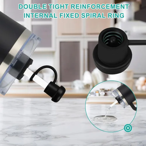 Miniatura 4 de Paquete de 6 popotes de silicona ajustables, reutilizables de grado alimenticio, compatibles con Stanley/Simple Modern/Yeti/Hydro Flask, ajuste