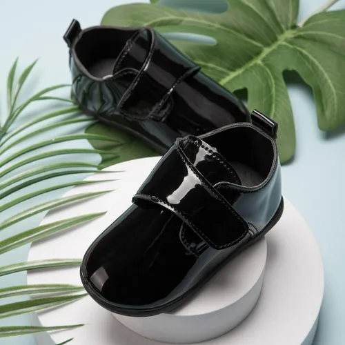 Miniatura 5 de ohsofy Zapatos Oxford de piel sintética para bebés y niños, zapatos de vestir de boda de suela suave y goma