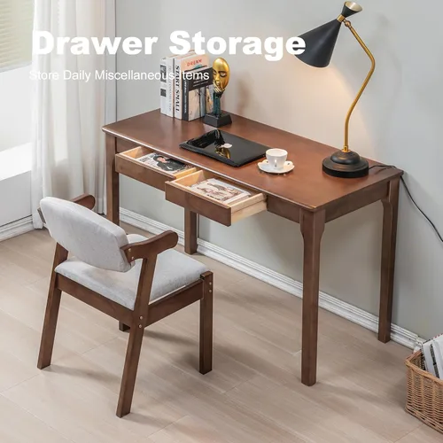 Miniatura 4 de Escritorio de Madera Sólida, Escritorio de Juego y Estudio para Oficina en Casa, para Trabajo, Escritorio para PC de Estudiantes para Dormitorio