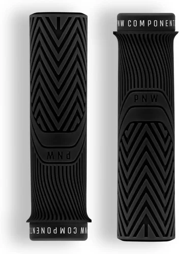 PNW Components Loam MTB Bike Grips - Puños de manillar de bicicleta de montaña con bloqueo - Goma pegajosa 25A - Agarre ergonómico para sendero y