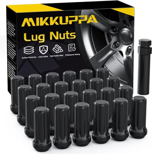 Miniatura 15 de MIKKUPPA 32 tuercas de rueda 9/16-18 – Repuesto para rueda de mercado secundario Dodge Ram 1500 2500 3500 2002-2010, hexagonal de 3/4", 2" de alto