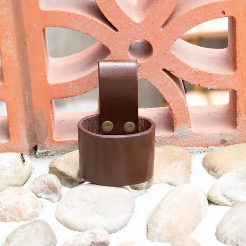 Miniatura 4 de Hulara Soporte de martillo de cuero pulido de grano completo para cinturón de herramientas, funda de martillo, funda de hacha de batalla, hacha