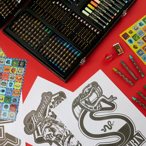 Miniatura 5 de Harry Potter Lápices de colores para regalos, 130 piezas, suministros de arte, kit de dibujo, suministros escolares, lápices de dibujo para niños