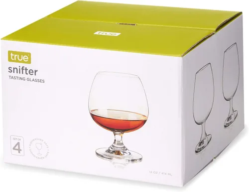 Miniatura 7 de True Snifter, conjunto de 4 juegos de vidrio de licor, 14 oz / 414 ml