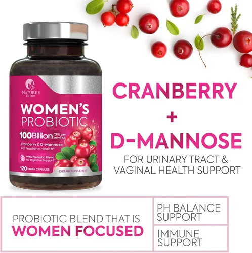 Miniatura 6 de Probióticos para mujeres 100 mil millones de UFC por porción - Probiótico para mujer para la salud digestiva 16 cepas únicas - Balance diario del pH