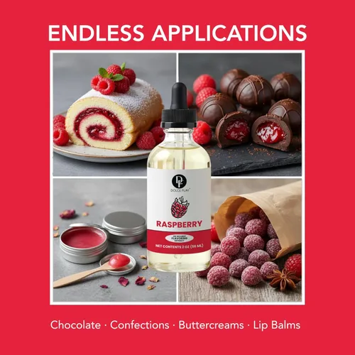 Miniatura 3 de Dolce Flav Extracto de Frambuesa – 2 onzas de saborizante concentrado de frambuesa soluble en aceite, kosher, sin azúcar, para chocolates, caramelos