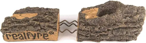 Miniatura 5 de Peterson Real Fyre - Juego de troncos de roble carbonizado de 18 pulgadas con quemador G4 de gas natural ventilado, luz de fósforo
