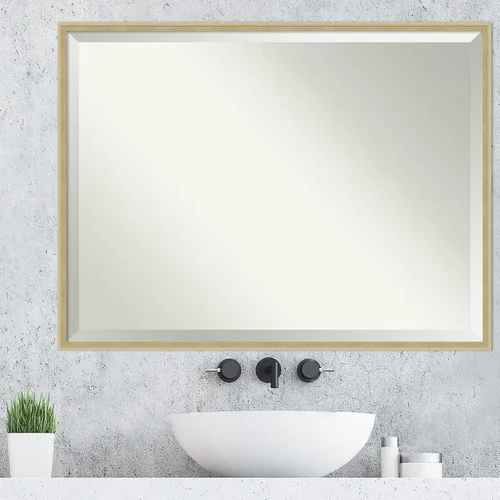 Miniatura 4 de Amanti Art Espejo de pared dorado de 31 x 41 pulgadas, espejo rectangular de baño Lucie Champagne para decoración de pared, sala de estar, marco
