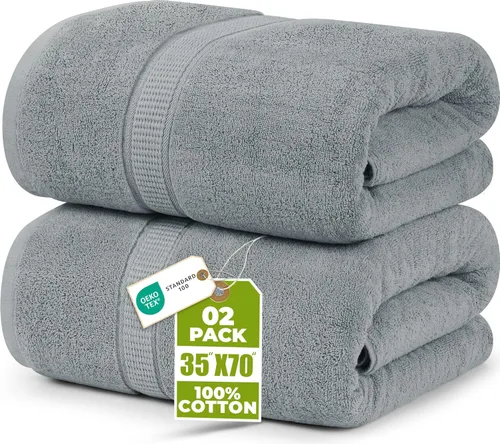 Miniatura 21 de Utopia Towels - Toalla de baño gigante, 2 unidades, 17.69 oz/yd2 (600 gsm), 100% algodón hilado en anillo, altamente absorbentes y de secado rápido