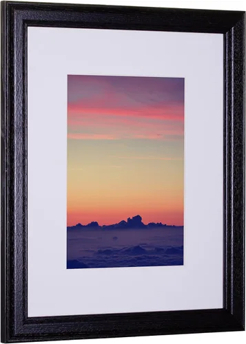 Miniatura 2 de Craig Frames Wiltshire 236 - Portarretratos de madera dura con un solo color blanco, muestra una impresión de 4 x 6 pulgadas con el paspartú o 5 x 7