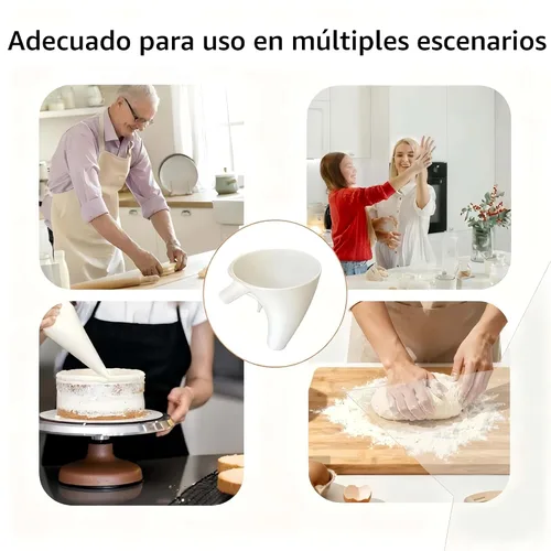 Miniatura 7 de Embudo para harina para mezclador KitchenAid 5 Qt, accesorio anti-salpicaduras para mezclador de pie con cabezal inclinable de 4.5 y 5 cuartos Negro