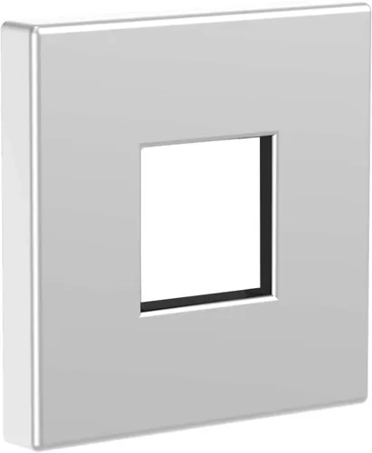 Heyalan Placa de repuesto moderna de 2.5 pulgadas con brida cuadrada para brazo de ducha, cubierta de pared cuadrada de cromo pulido, 1 montaje en