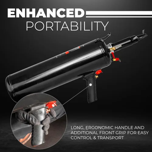 Miniatura 2 de XtremepowerUS Calzador de Llantas, 12L/3.2 Galones Inflador de Llantas Portátil, 116 PSI, Bazooka de Perla Manual, Válvula de Pistón Integrada